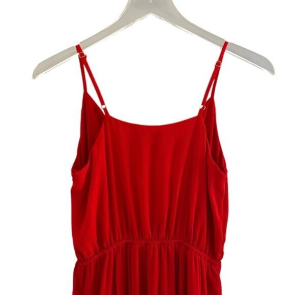 NWT Flying Tomato | Red Chiffon Tiered Ruffled Maxi Dress Size Small - Picture 7 of 11